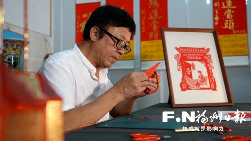 福州长乐民间艺人传承梅花剪纸艺术