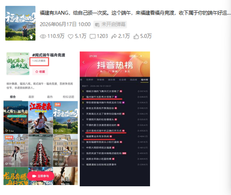 福建省文化和旅游厅6月新媒体矩阵深耕“闽式生活”引爆夏日文旅传播