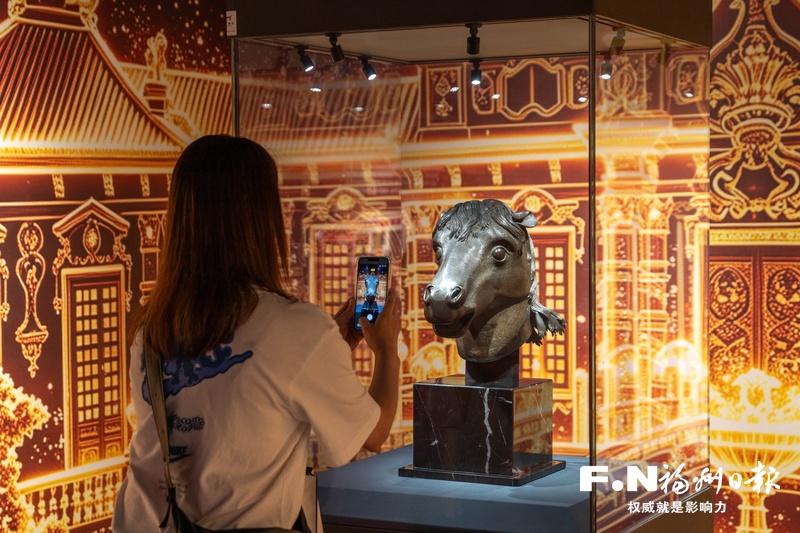 圆明园马首铜像在福建博物院展出