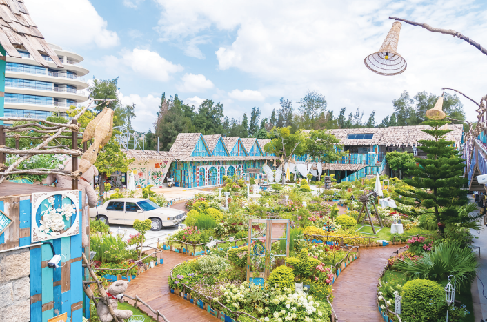 平潭坛南湾：花海入画引客来 艺术驿站添新景